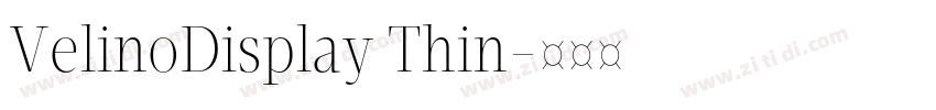 VelinoDisplay Thin字体转换